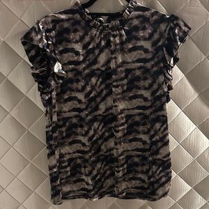 THML Black and Gray Short Sleeve Top